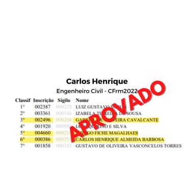 Aprovação de aluno QBizu Militares